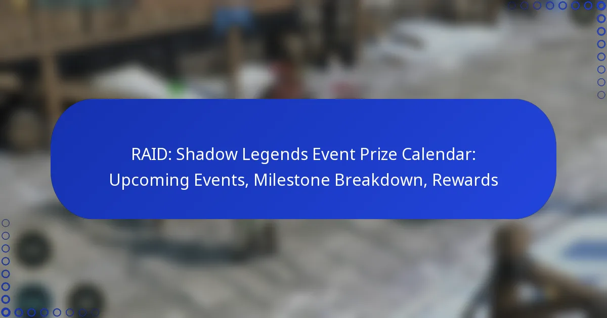 RAID: Shadow Legends Event Prize Calendar: Upcoming Events, Milestone Breakdown, Rewards