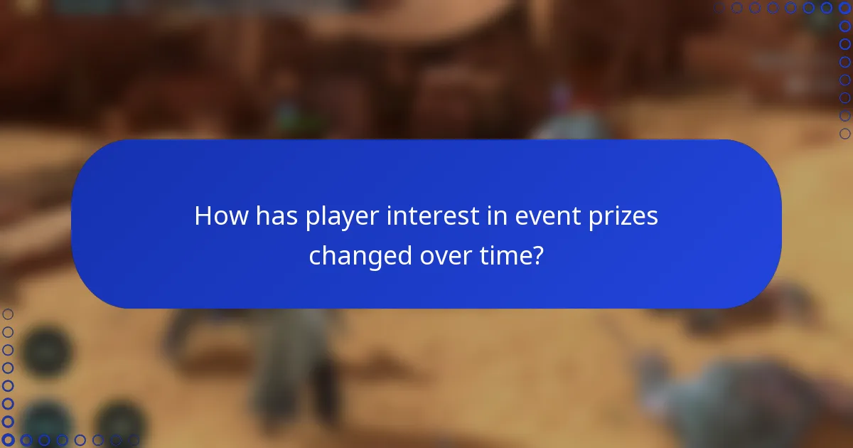 How has player interest in event prizes changed over time?