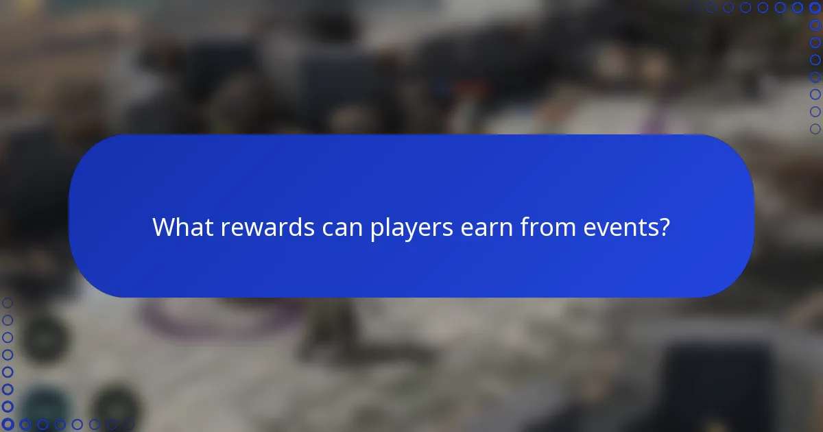 What rewards can players earn from events?