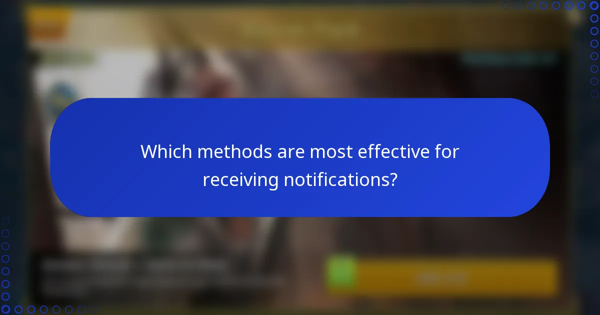 Which methods are most effective for receiving notifications?